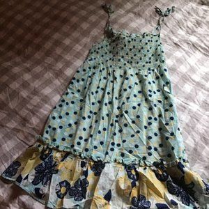 Vintage-look cotton pintuck-bodice summer frock
